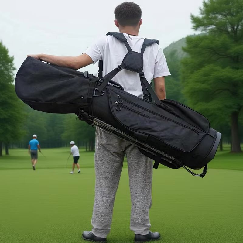 Golf Bag Stand Cart - ポータブルゴルフバッグ、ゴルフバッグレインカバー、防塵レインフード、クラブプロテクター、ゴルフバッグとキャリーカートスタンドバッグ用レインカバー