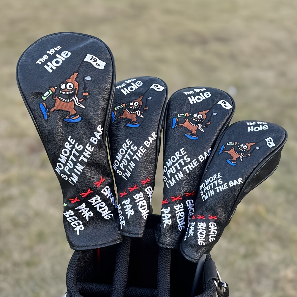 1個/4個セット 漫画風海賊柄ゴルフヘッドカバー、PU素材と - Headcover Driver のレビューと価格