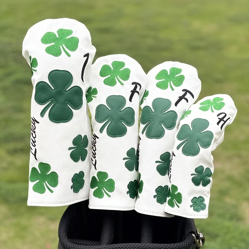 スタイリッシュなクローバーゴルフクラブヘッドカバー - 耐久 - Golf Equipment Organizer のレビューと価格
