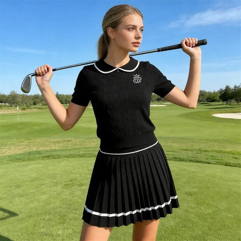 韓国スポーツツーピースセット レディースゴルフウェア 202 - Golf Equipment Korea のレビューと価格